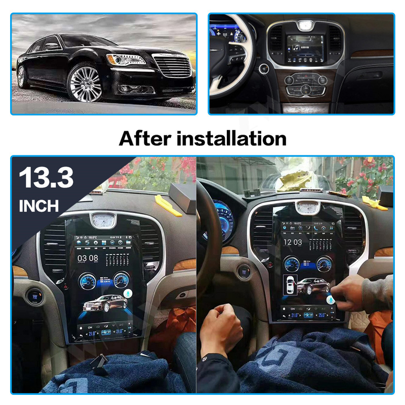 300C कार रेडियो क्रिसलर 2013-2019 GPS नेविगेशन कारप्ले ऑटो स्टीरियो